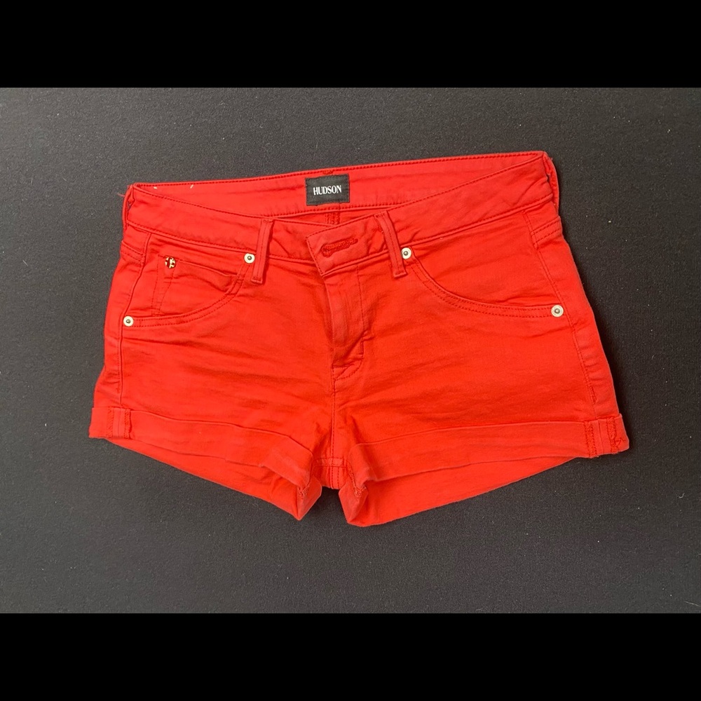 Red Denim Shorts